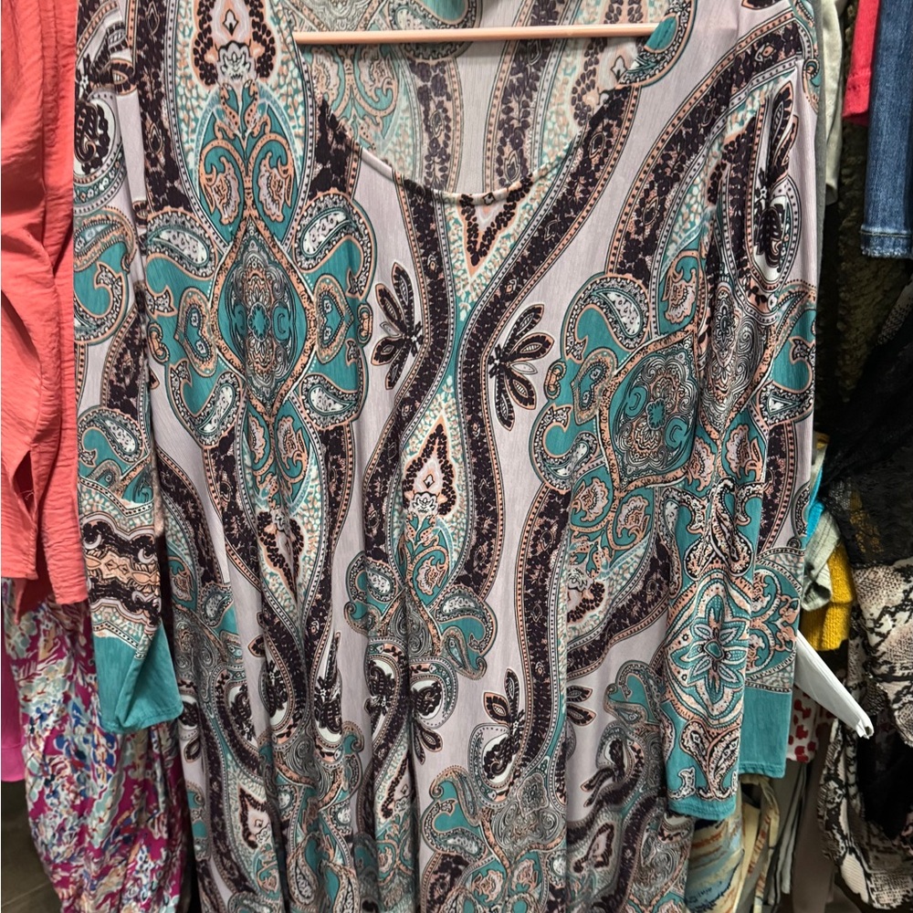 Discount Divas Paisley Print Women's Dress size XL